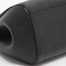 Pre Owned حقيبة دولتشي أند غابانا ميس سيسلي جلد سوداء بيد علوية صغيرة