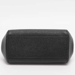 Pre Owned حقيبة دولتشي أند غابانا ميس سيسلي جلد سوداء بيد علوية صغيرة