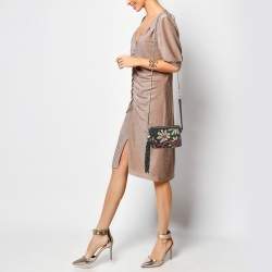 Pre Owned حقيبة كروس دولتشي أند غابانا ليلي غلام جلد مبطن وردي