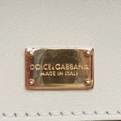 مملوكة مسبقًا حقيبة دولتشي أند غابانا لوسيا صغيرة يد علوية جلد وردي 