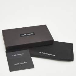 Pre Owned Dolce & Gabbana Brown/Black Leopard Print Coated Canvas Card Holder