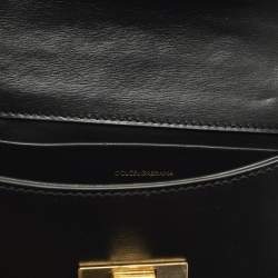 Pre Owned Dolce & Gabbana Marlene City Mini Black Leather Shoulder Bag