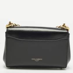 Pre Owned Dolce & Gabbana Marlene City Mini Black Leather Shoulder Bag