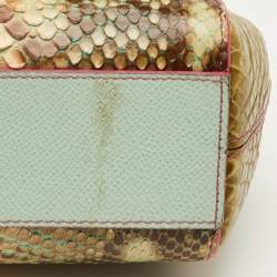 مملوكة مسبقًا Dolce & Gabbana Miss Sicily Multicolor Crocodile and Python Top Handle Bag