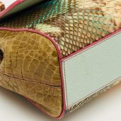 مملوكة مسبقًا Dolce & Gabbana Miss Sicily Multicolor Crocodile and Python Top Handle Bag