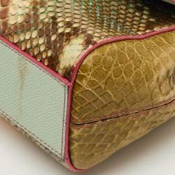 مملوكة مسبقًا Dolce & Gabbana Miss Sicily Multicolor Crocodile and Python Top Handle Bag