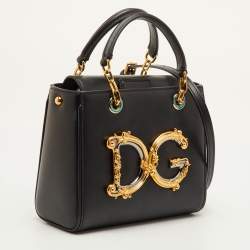 مملوكة مسبقًا Dolce & Gabbana DG Girls Black Leather Tote