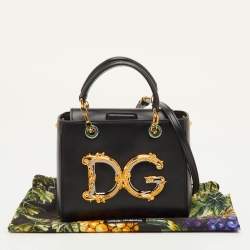 مملوكة مسبقًا Dolce & Gabbana DG Girls Black Leather Tote