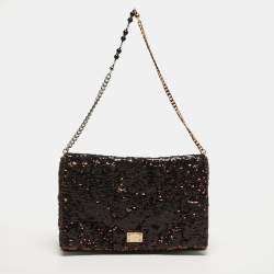 مملوكة مسبقًا Dolce & Gabbana Miss Charles Metallic Sequins Flap Bag