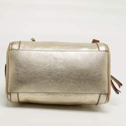 Pre Owned Dolce & Gabbana Miss Easy Way Gold Leather Satchel