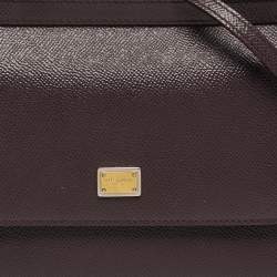 Pre Owned حقيبة يد دولتشي أند غابانا ميس سيسيلي صغيرة جلد أرجواني