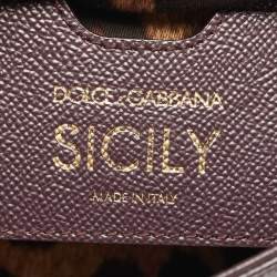 Pre Owned حقيبة يد دولتشي أند غابانا ميس سيسيلي صغيرة جلد أرجواني