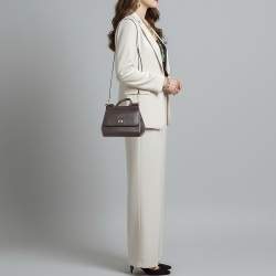 Pre Owned حقيبة يد دولتشي أند غابانا ميس سيسيلي صغيرة جلد أرجواني