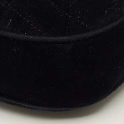 Pre Owned حقيبة كتف دولتشي أند غابانا ديفوشن سوداء فيلفت مبطن للكاميرا