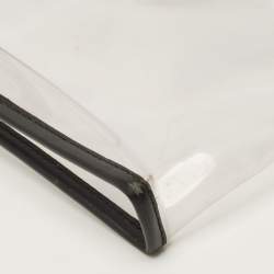 Pre Owned Dolce & Gabbana Black/Clear PVC and Leather Travel Pouch