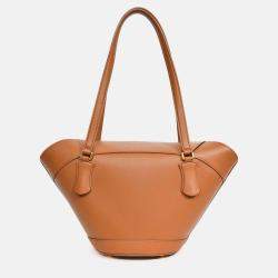 مملوكة مسبقًا Dolce & Gabbana Brown Leather Capri Coffa Bucket Bag