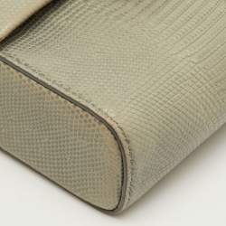 Pre Owned حقيبة كروس بودي دولتشي أند غابانا ميلينيالز أخضر حكيم رمادي منقوشة جلد سحلية