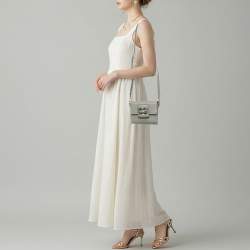 Pre Owned حقيبة كروس بودي دولتشي أند غابانا ميلينيالز أخضر حكيم رمادي منقوشة جلد سحلية