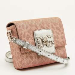 Pre Owned Dolce & Gabbana DG Millennials Mini Metallic Lurex Fabric Crossbody Bag
