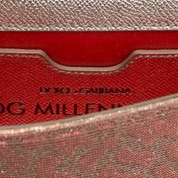 Pre Owned Dolce & Gabbana DG Millennials Mini Metallic Lurex Fabric Crossbody Bag
