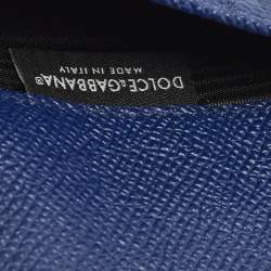 Pre Owned Dolce & Gabbana Miss Sicily Von Multicolor Majolica Print Leather Wallet on Chain