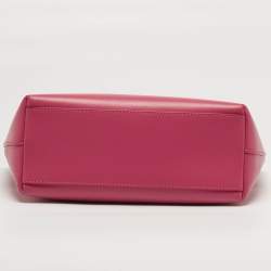 مملوكة مسبقًا Dolce & Gabbana DG Logo Small Fuchsia Leather Shopper Tote