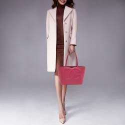 مملوكة مسبقًا Dolce & Gabbana DG Logo Small Fuchsia Leather Shopper Tote