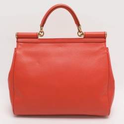 Pre Owned حقيبة دولتشي أند غابانا ميس سيسيلي جلد أسود كبيرة بيد علوية