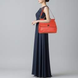 Pre Owned حقيبة دولتشي أند غابانا ميس سيسيلي جلد أسود كبيرة بيد علوية