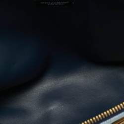 مملوكة مسبقًا حقيبة مكياج دولتشي أند غابانا دي جي جيرلز قماش دينيم مرقع أزرق