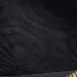 Pre Owned Dolce & Gabbana DG Crystal Logo Black Leather Zip Card Holder