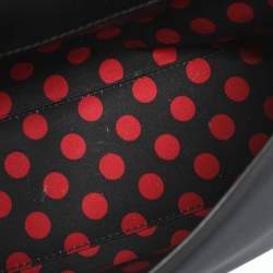 Pre Owned Dolce & Gabbana Miss Sicily Medium Black Leather and Neoprene Top Handle