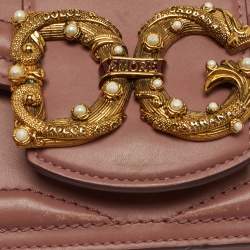 Pre Owned حقيبة دولتشي أند غابانا دي جي أمور "جلد وردي" بيد علوية