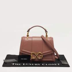 Pre Owned حقيبة دولتشي أند غابانا دي جي أمور "جلد وردي" بيد علوية