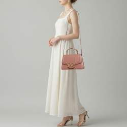 Pre Owned حقيبة دولتشي أند غابانا دي جي أمور "جلد وردي" بيد علوية