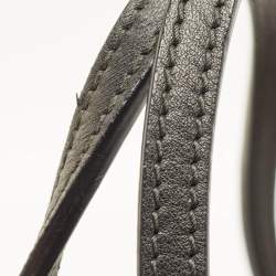 Pre Owned حقيبة دولتشي أند غابانا ميس إسكيب قماش مطلي بنقشة الفهد بني/أسود بسحاب