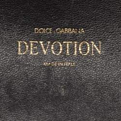 Pre Owned حقيبة كتف دولتشي أند غابانا ديڤوشن جلد منسوج أسود