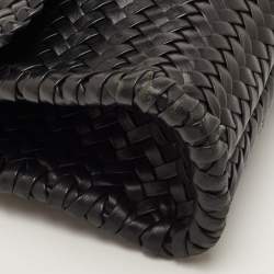 Pre Owned حقيبة كتف دولتشي أند غابانا ديڤوشن جلد منسوج أسود