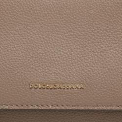 مملوكة مسبقًا حقيبة دولتشي أند غابانا سيسيلي جلد بيج بيد علوية