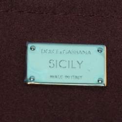 مملوكة مسبقًا حقيبة دولتشي أند غابانا سيسيلي جلد بيج بيد علوية