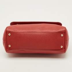 مملوكة مسبقًا حقيبة دولتشي أند غابانا ميس سيسيلي متوسطة يد علوية جلد أحمر