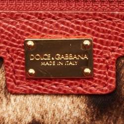مملوكة مسبقًا حقيبة دولتشي أند غابانا  ميس سيسيلي متوسطة يد علوية جلد أحمر