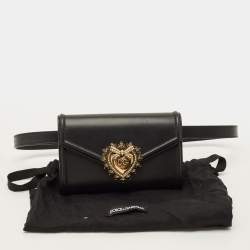 مملوكة مسبقًا Dolce & Gabbana Devotion Black Leather Belt Bag