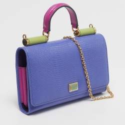 مملوكة مسبقًا حقيبة كلتش دولتشي أند غابانا DG جلد أصفر ديسكو