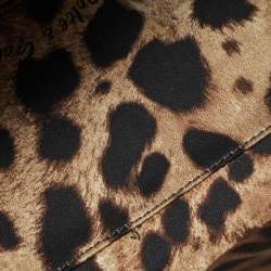 Pre Owned Dolce & Gabbana Miss Monica Medium Pink Lizard Embossed Leather Top Handle Bag