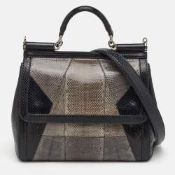 Pre Owned حقيبة دولتشي أند غابانا يد علوية ميس سيسيلي كبيرة متعددة الألوان بلوك أفعى