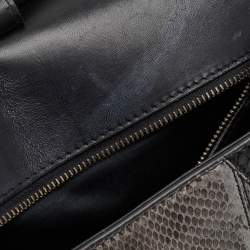 مملوكة مسبقًا Dolce & Gabbana Miss Sicily Large Multicolor Colorblock Snakeskin Top Handle Bag