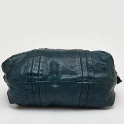 Pre Owned حقيبة دولتشي أند غابانا مس أوربانيتي جلد أخضر أزرق غامق بزمام كتف