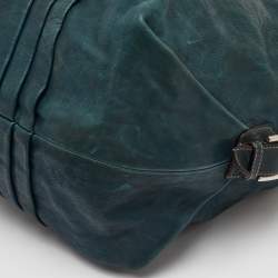 Pre Owned حقيبة دولتشي أند غابانا مس أوربانيتي جلد أخضر أزرق غامق بزمام كتف