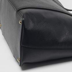 Pre Owned حقيبة يد دولتشي أند غابانا ميس إسكيب بسحاب جلد أسود